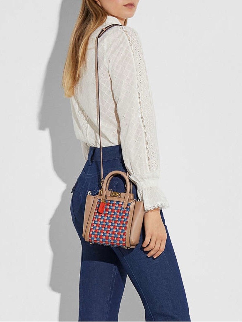 Coach Troupe Tote 16 With Weaving 618
